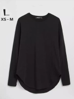 Лонгслив базовый трикотажный оверсайз