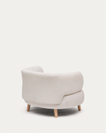 Кресло Luisa из шенилла перламутрового цвета с ножками из массива бука,