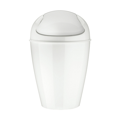 Корзина для мусора с крышкой del, 5 л, белая