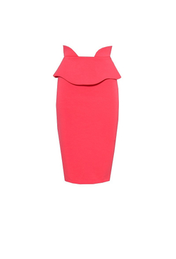 Юбка с баской розовая 11-15SS