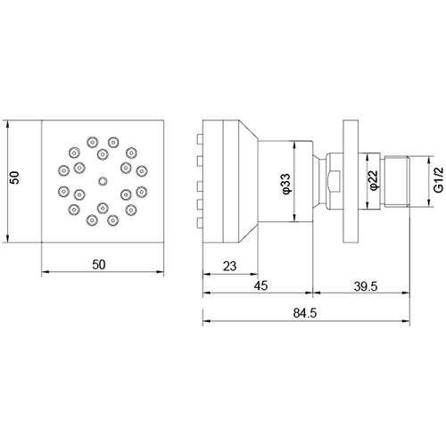 Боковая форсунка Aquatek AQ2098CR Хром