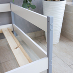 Кровать подростковая "Малютка ЛД" 160*80 см., белая/серая (СЧ)