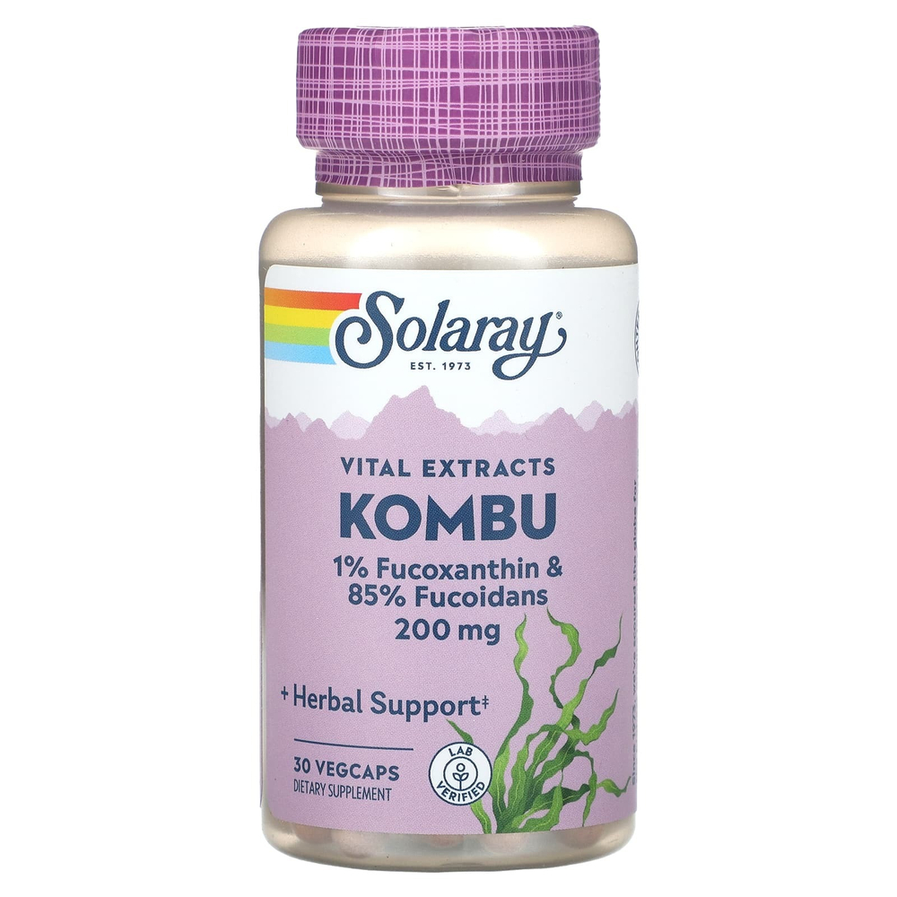 Solaray, Vital Extracts, комбу, 30 растительных капсул