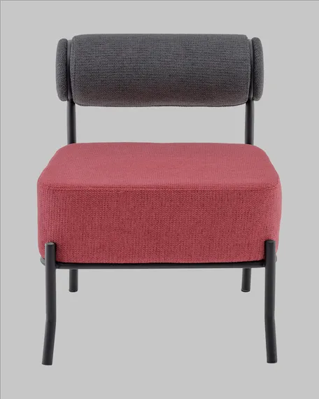 Лаунжж-кресло Roller, тёмно-серое, бордо