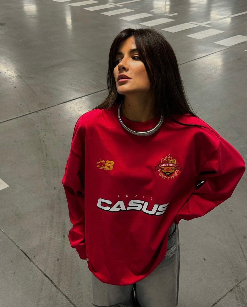 Лонгслив Manchester красный