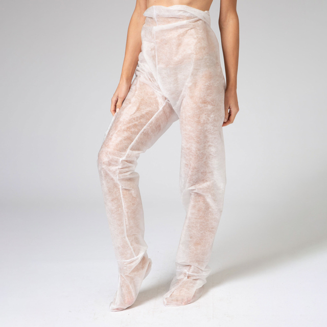 Штаны для прессотерапии, спанбонд ламинированный, белые, р.58-60