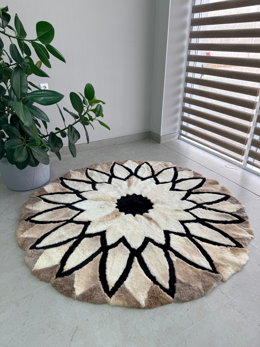 Ковер шкура натуральная овчина меховой