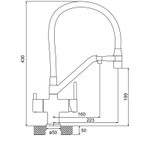 Смеситель для кухни с гибким изливом Gappo G4398-85