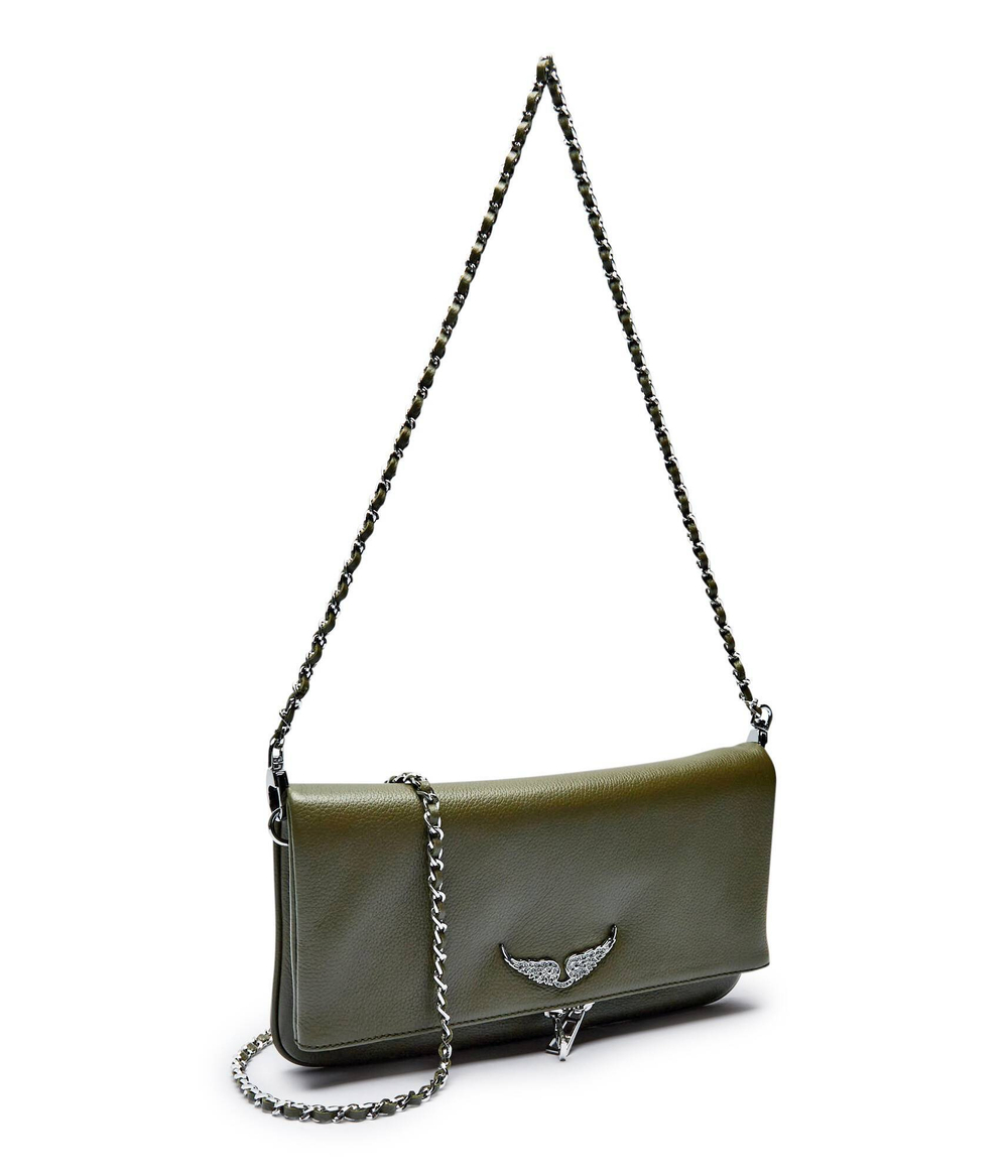 Кожаная сумка-мессенджер Zadig&Voltaire - хаки(LWBA00001)