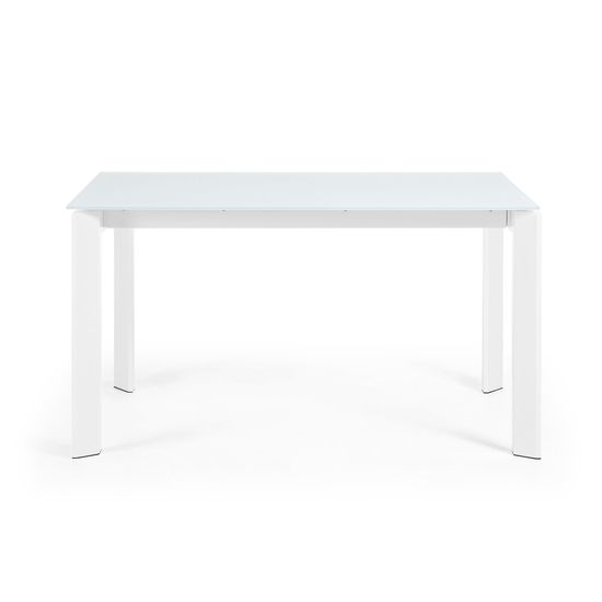 ATTA Стол 140 (200) x90 белый, стекло