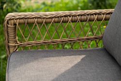 "Гранд Латте" лаунж-зона из искусственного ротанга, цвет соломенный