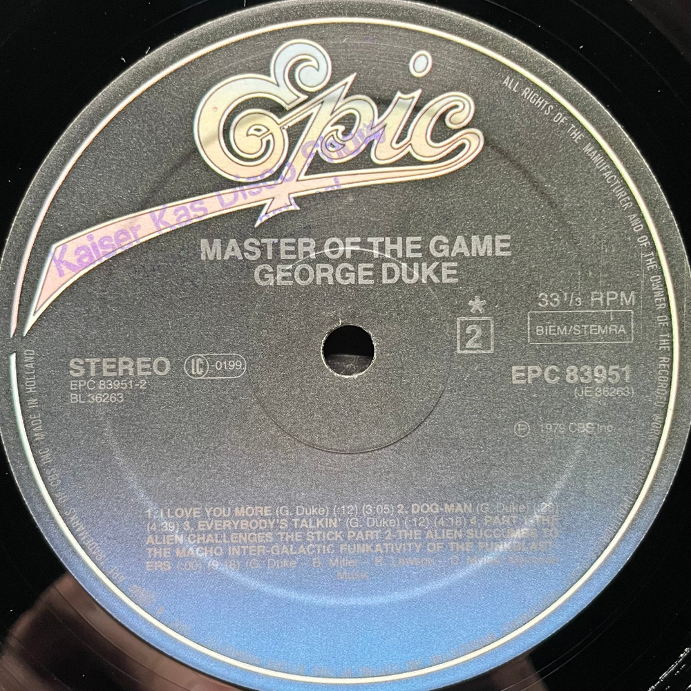 George Duke ‎– Master Of The Game (Голландия 1979г.)