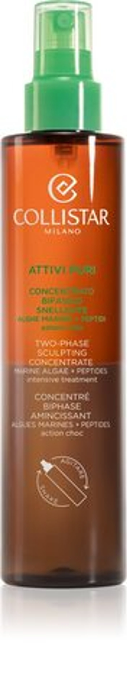 Collistar Attivi Puri Two Phase Sculpting Concentrate Marine Algae + Peptides - двухфазная укрепляющая сыворотка /   200  ml  / GTIN 8015150253154