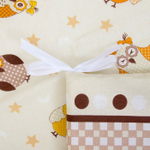 Комплект постельного белья 6-ти предметный "ЛУННЫЕ СОВЯТА", борт 4 части,  поплин