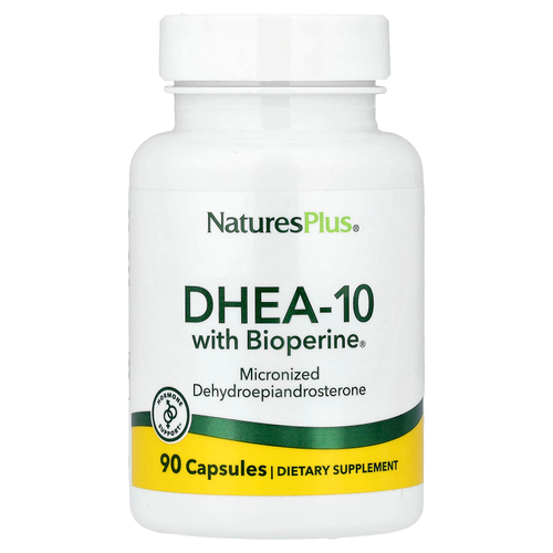 NaturesPlus, DHEA-10 с Bioperine®, 90 капсул