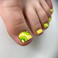 Crazy Manic Плёнки для ногтей для педикюра striped lime p
