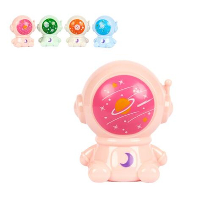 Точилка "Космонавт" с контейнером, 1 отверстие, 4 вида микс , С-40447