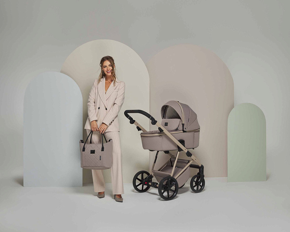 Детская коляска Adamex Delta Natura 2 в 1 DN-4-CAPPUCCINO (КАПУЧИНО)