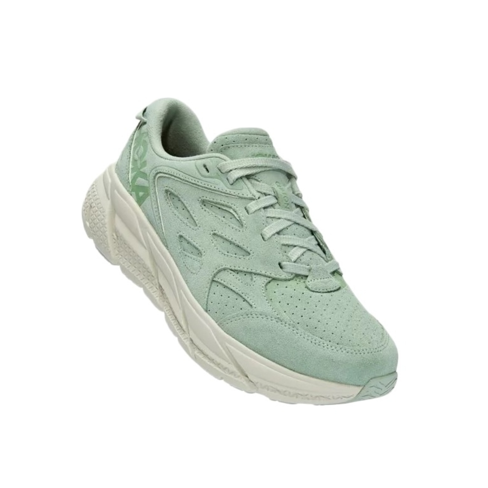 Кроссовки женские HOKA U CLIFTON L SUEDE Smoke Green / Celadon Tint