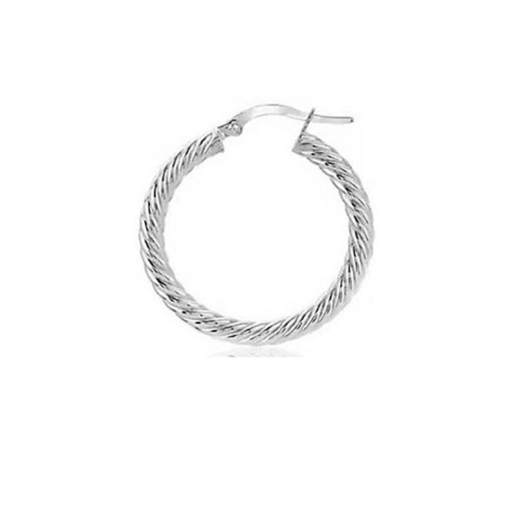 Медицинские серьги-кольца Braided Hoop Biojoux BJT990