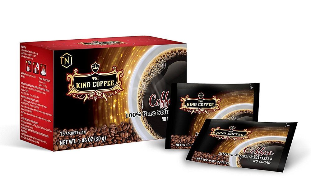 Вьетнамский растворимый кофе King Coffee Pure Black, 15 пак.