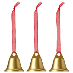 ВИНТЕРФИНТ VINTERFINT Елочное украшение 3 шт колокольчики , золотые