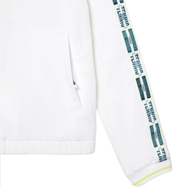 Женская теннисная куртка Lacoste Recycled Fiber Stretch Tennis - white