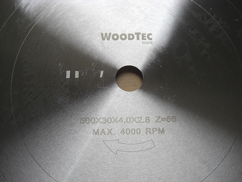 Пила дисковая Ø500 х 30 х 4,0/2,8 Z56 WZ WoodTec