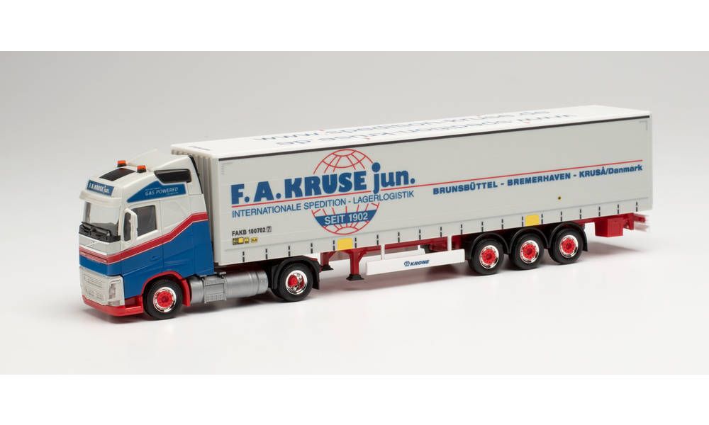 Грузовик Volvo FH GL газ, пп тент „F.A.KRUSE“