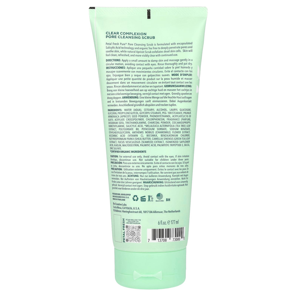 Petal Fresh, Pure, Clear Complexion, скраб для очищения пор, чайное дерево, 177 мл (6 жидк. унций)