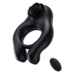 Черное эрекционное кольцо 4,2см с пультом ДУ BeYourLover Abe BJ558A