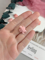 Керамические бусины, 18 мм, «Черепашка», розовый , 10 штук