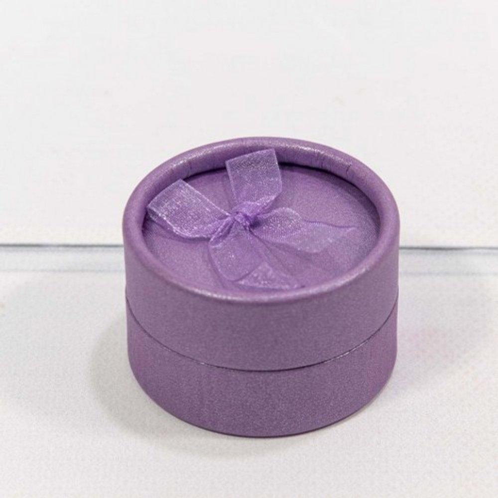 Коробка Ювелирная 5х3 см с бантом (Сиреневый)