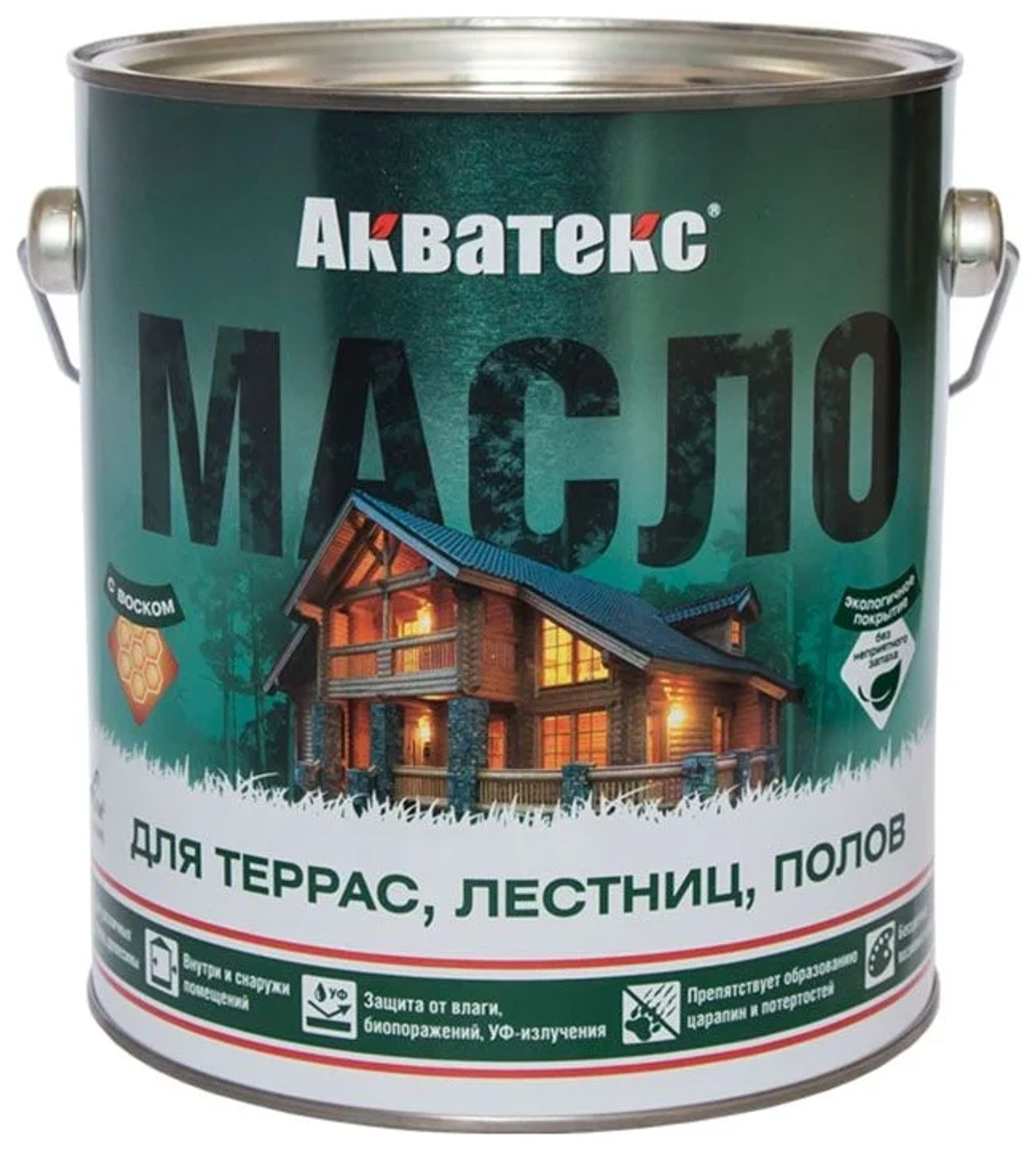 Масло для террас, лестниц, полов "Акватекс" (2,5л)