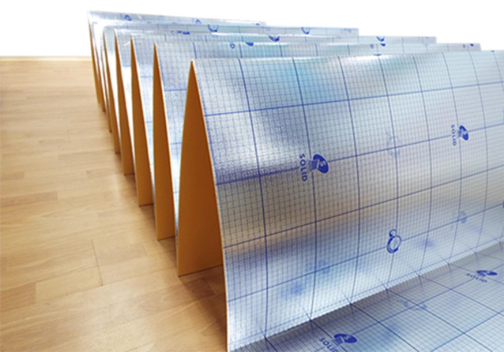 Подложка-Гармошка с пароизоляцией под ламинат 1050*500*3 мм