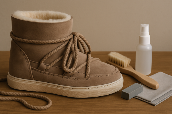 Как ухаживать за ботинками INUIKII из замши и шерсти