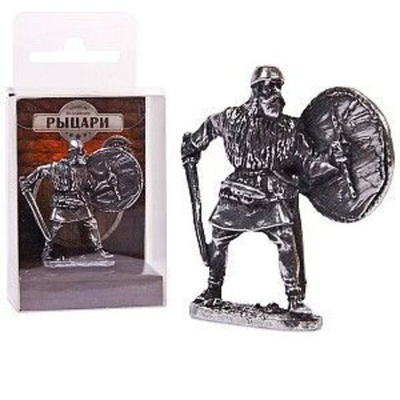 Фигурка Рыцари "Дружинник" олово. Игрушка литая металлическая 54 мм (1:32)
