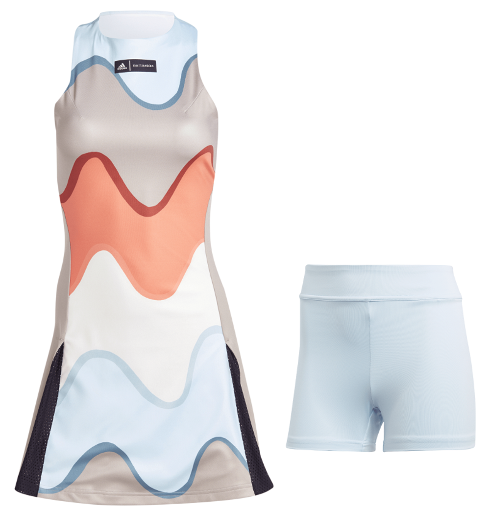 Женская Платье теннисное Adidas Marimekko Tennis Dress - разноцветный/semi coral