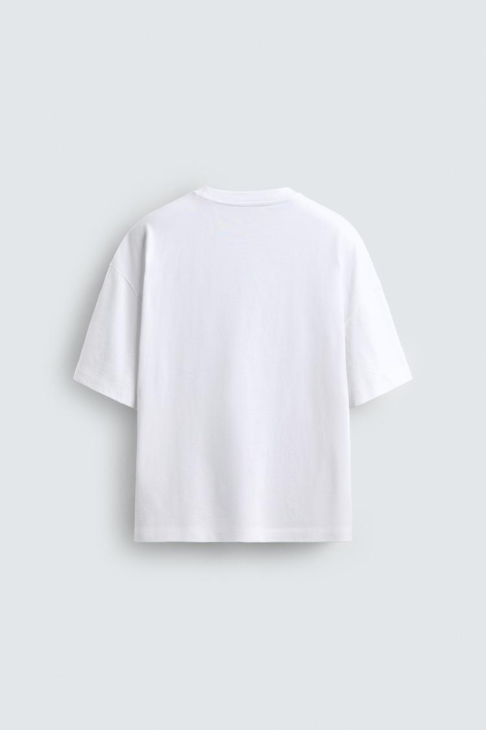 ZARA ФУТБОЛКА С КОМБИНИРОВАННЫМИ ПРИНТАМИ, БЕЛЫЙ