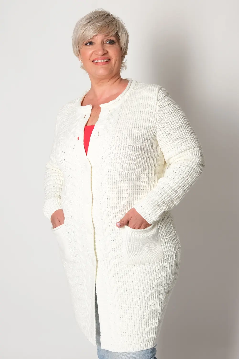 Кардиган  351979/молочный