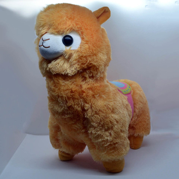 Мягкая игрушка "Альпака с седлом" 30 см