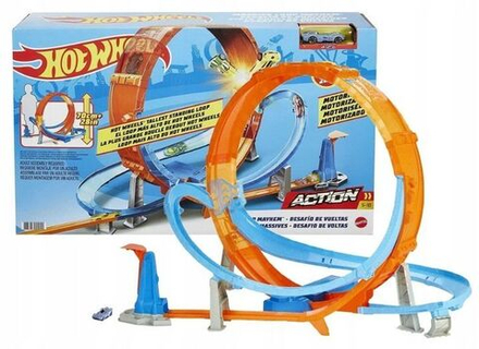 Игрушечный трек Hot Wheels - Игровой набор Giant Loop с огромной петлей, пусковой установкой и 1 машинкой- Хот Вилс HCB00