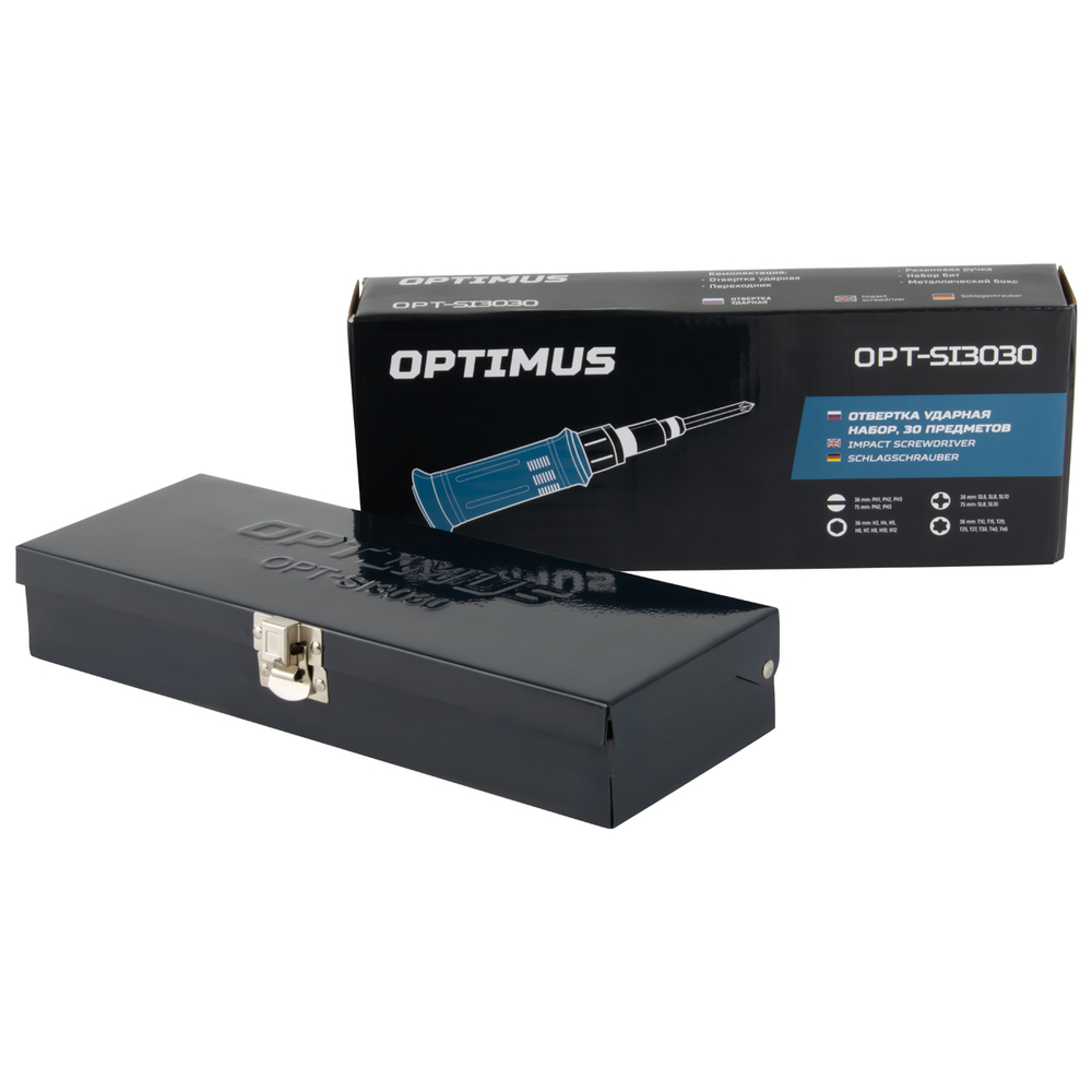 OPT-SI3030 Ударная отвертка с набором бит, 30 предметов