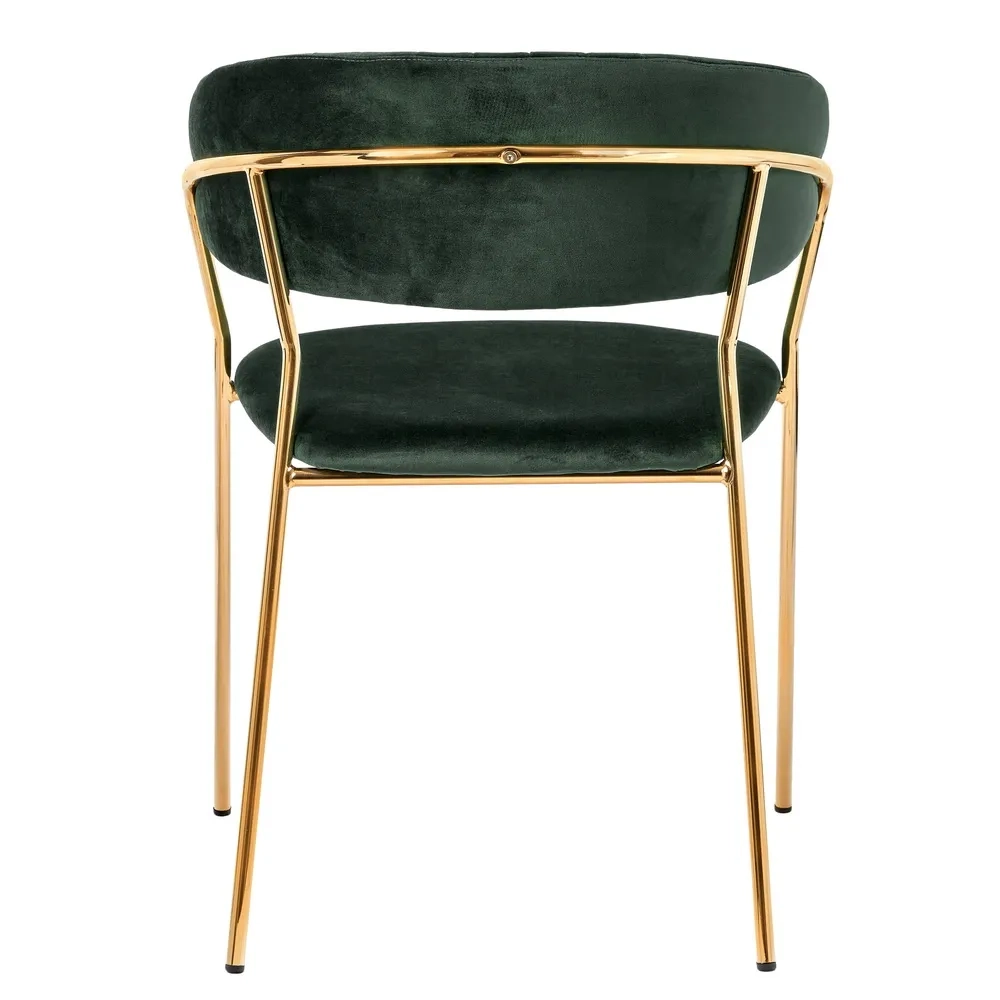 Комплект из 4-х стульев Bradex Home Turin зеленый, золотые ножки