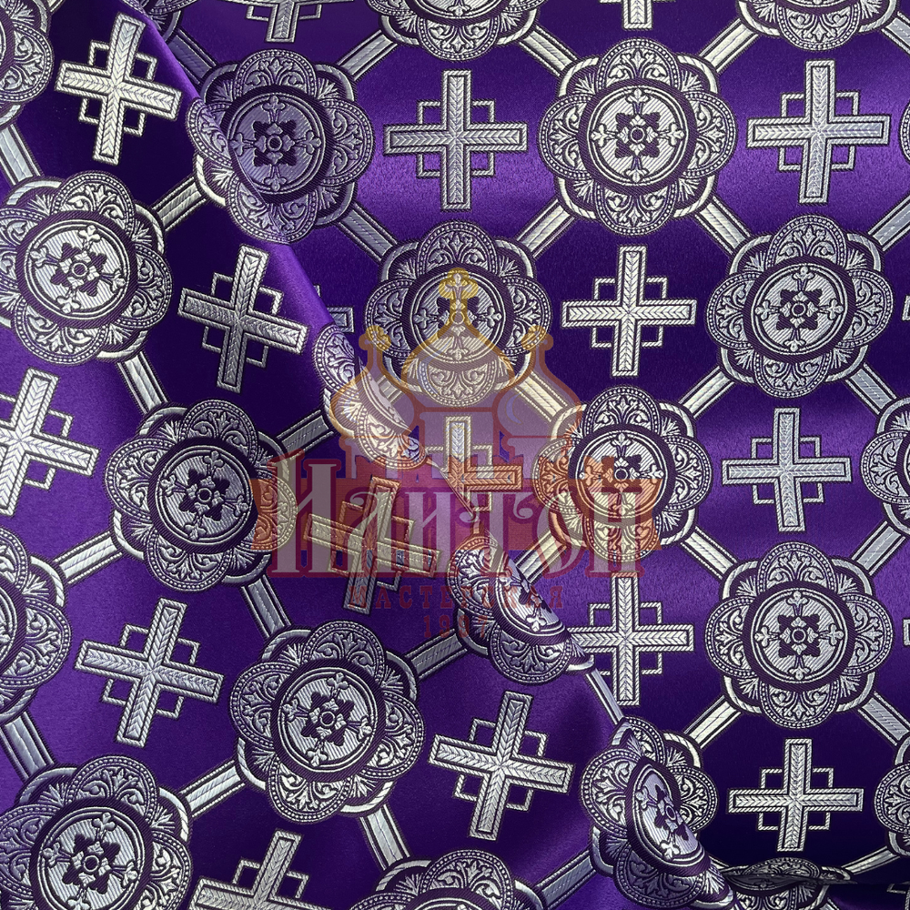 Шёлк "Никольский" фиолетовый с серебром