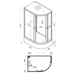 Душевая Кабина Коралл 120*80 В Левая