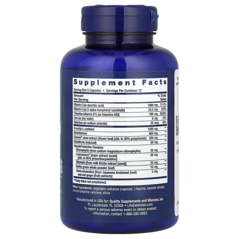 Life Extension, комплекс, нейтрализующий вредное воздействие алкоголя, 60 капсул
