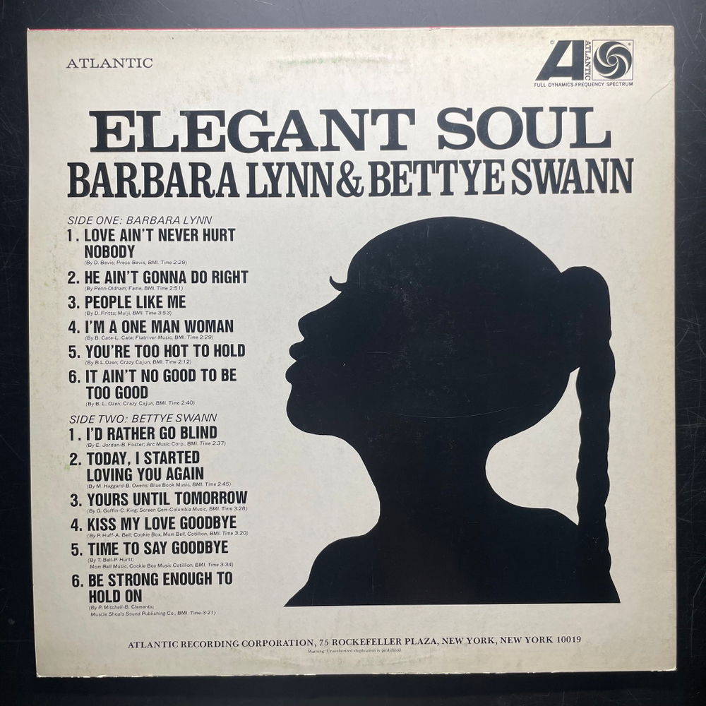 Barbara Lynn & Bettye Swann ‎– Elegant Soul (Япония 1981г.)