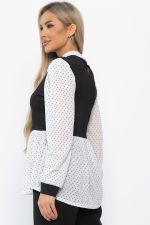 Блуза Жозетта (черно-белая) Б14839-3М LT Collection