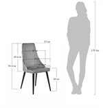 Стул Dave оливковый с жаккардом